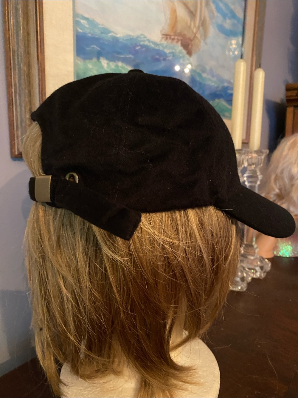 Saks Fifth Avenue Folio Black cashmere Adjustable Hat - Picture 3 of 8